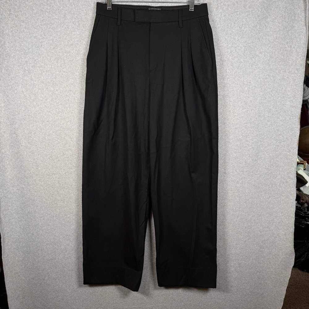 Banana republic wide leg pants womens 4 black trousers dress pants slacks
